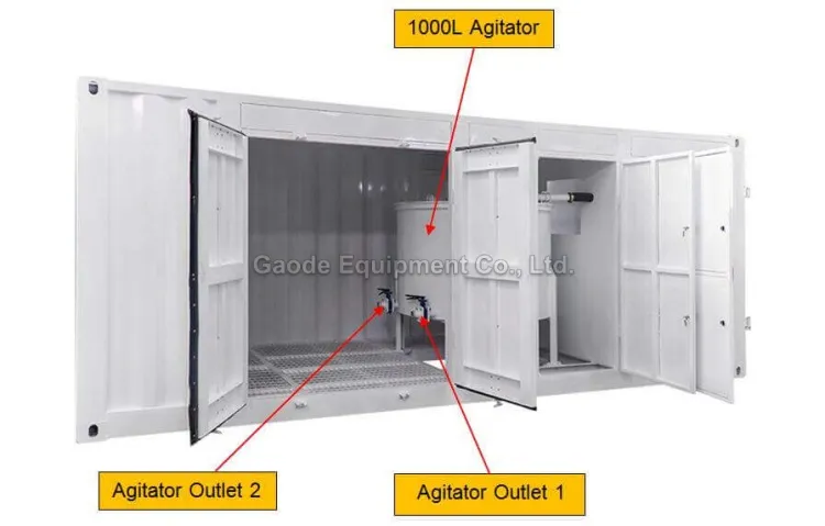Gaodetec GMA2X300/1000 Containerized Colloidal Grout Mixer with Agitator Machine for Sale